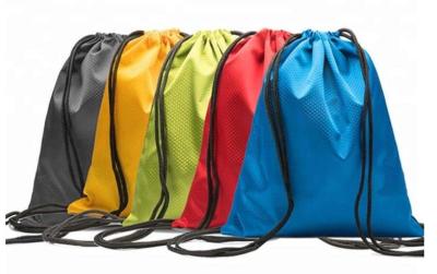 China Multi Colored Polyester Drawstring Bag 38x40cm For Sports Activities for sale