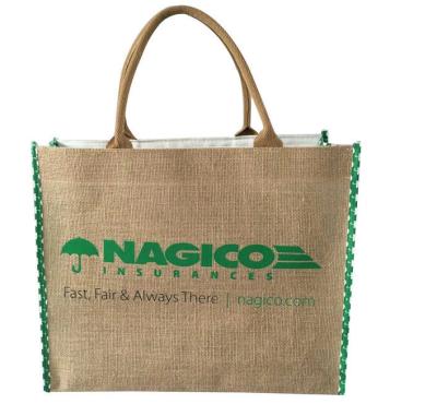 China Eco Friendly Jute Tote Bags For Grocery Shopping OEM ODM Acceptable for sale