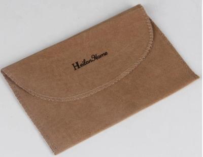 China Water Resistant Brown Velvet Card And Money Holder Envelope Type for sale