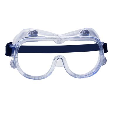 China 1.2mm Anti Fog Safety Glasses Safety Medical Goggles PVC With Indirect Vented for sale