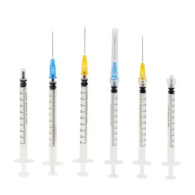 China JR Medical Disposable Syringe 1ml Luer Slip ETO Sterilization for sale