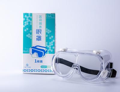 China EN166 Splash Resistant Safety Goggles PVC Disposable Medical Glasses UV400 for sale