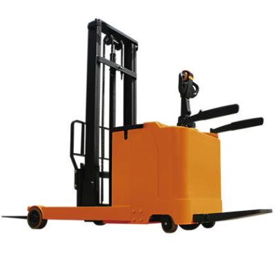 China Stand Type Electric Reach Forklift 1000kg Load With PU Wheel for sale