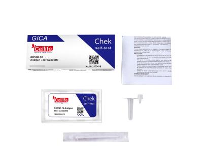 China ARTG375418, CE, prueba rápida Kit For Self-Testing del antígeno COVID-19 en venta