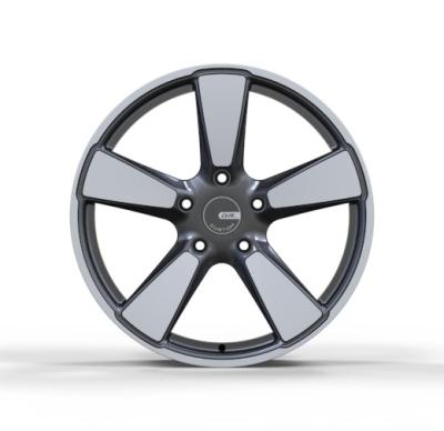 China Porsche 19x8.5 Custom Forged Wheels Diamond Cutting Dark Gunmetal Grey for sale