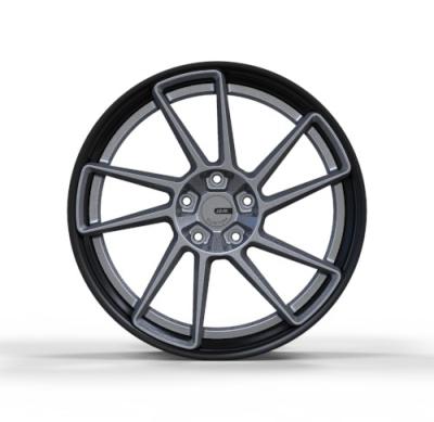 China Silver Center Gloss Black Forged Wheels 21 Inch 5x120 Off Road Wheels for sale