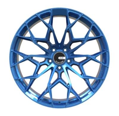 China Brushed Blue Custom Forged Wheels Aluminum Alloy 19 Inch Audi Rims for sale