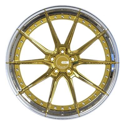 China Gold Disk Sport Rim 3 Piece 5x120 Wheels 21x9.5J PCD 5x114.3 for sale