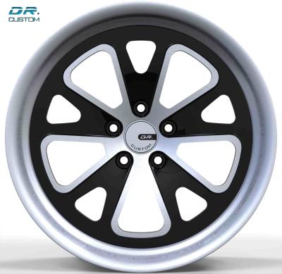 China Aluminum Custom 2 Piece Wheels ET30 5-114.3 22 Inch Gloss Black Rims for sale