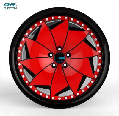 China 22 Inch Deep Dish Forged Wheels Rims For Cars Gloss Black for sale