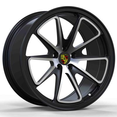 China Matte Black Monoblock Custom Forged roda PCD 5-130 bordas de Porsche de 18 polegadas à venda
