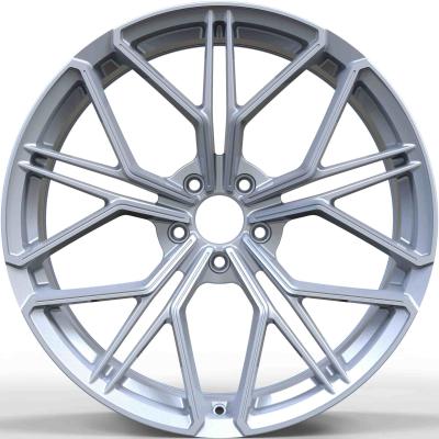China ODM 1 Piece Forged Auto Wheels 23 Inch Hyper Silver Alloy Wheels for sale