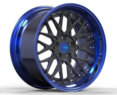 China 2 Piece Purple Custom Forged Wheels 6061 T6 5x120 18 Inch for sale