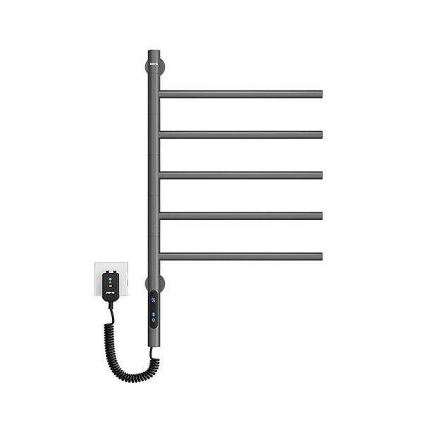 Quality Single Black Bathroom HEATED Towel Warmer Rack Fashion Style Electric Towel Rack for sale