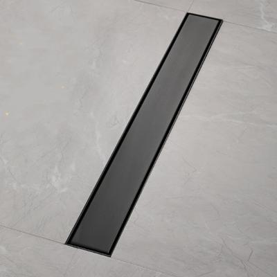 Quality 304 Stainless Steel Hair Catcher Black Floor Drain Cover for Smart Linear Tile for sale