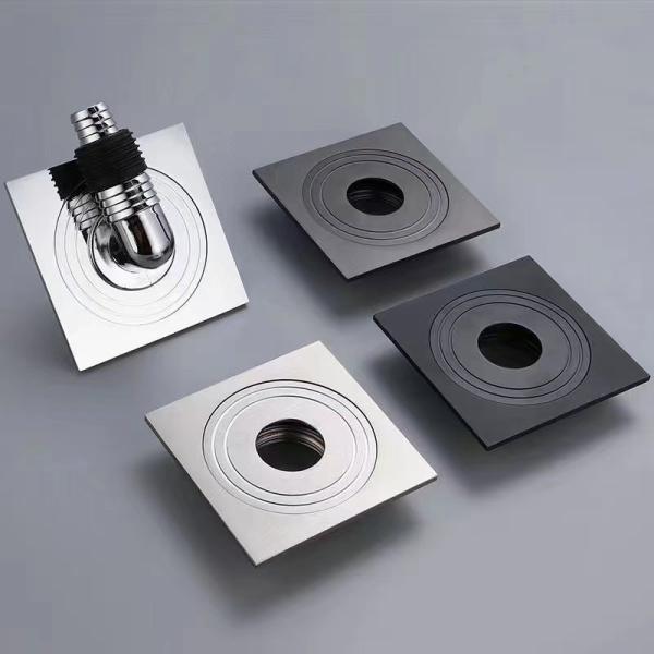 Quality 304 Stainless Steel Gold Floor Drain for Bathroom in Commercial Kitchen and for sale