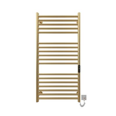 Quality Gold Wall Mount HEATED Towel Warmer with Sleek Round Tube Design and Free for sale