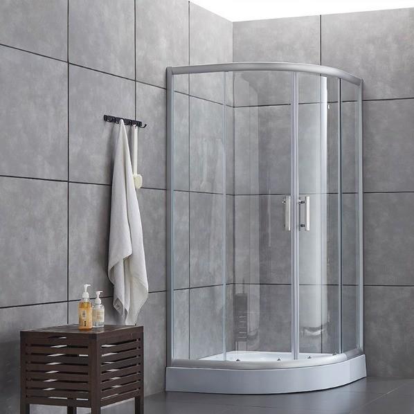 Quality Sliding Shower Enclosure with Brushed Finish Modern Addition to Bathroom for sale