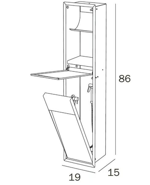 Quality Brushed Stainless Steel Restroom Niche for Toilet Paper Waterproof and Rust for sale