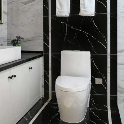 Quality GradeAAA Porcelain Tile Eco-Friendly Matte Black Marble Look for Natural Stone for sale