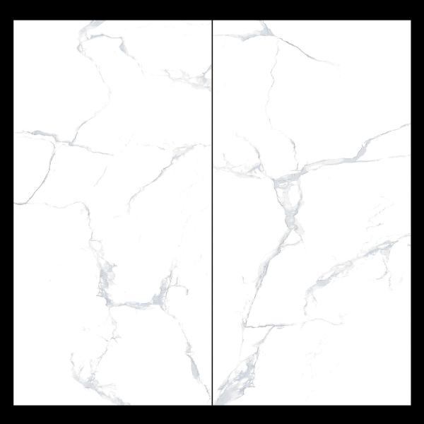 Quality Pure White Calacatta Marble Porcelain 24 x 48 Floor Tile Grade AAA Grays Color for sale