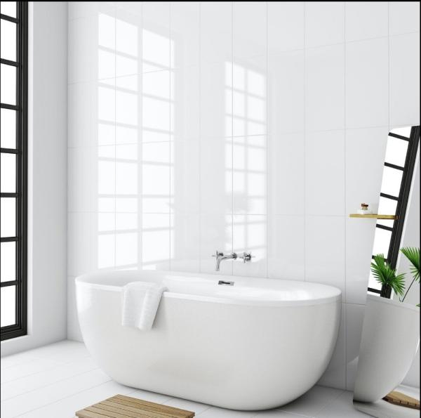 Quality Poished Finish 30x60 Glazed Ceramic Bathroom White Tile Design Interior Tile for sale