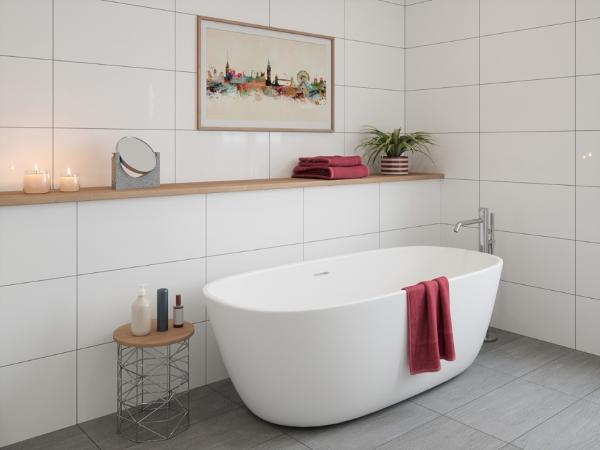 Quality Poished Finish 30x60 Glazed Ceramic Bathroom White Tile Design Interior Tile for sale