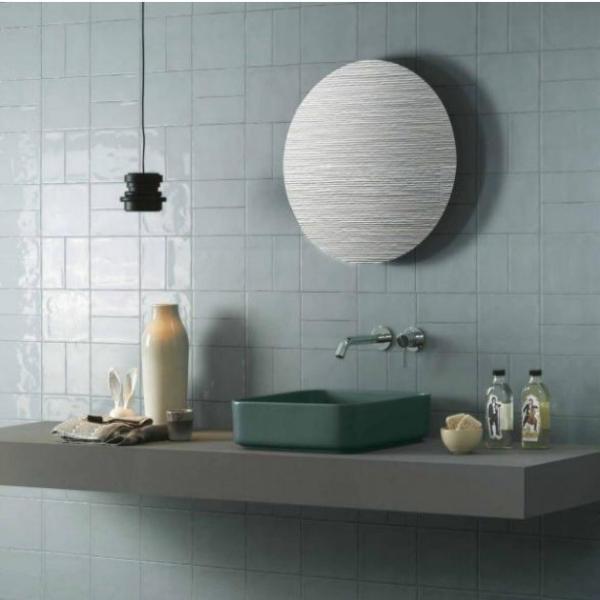 Quality Rough Texture 150 x 150mm Porcelanato Ceramic Mirror Subway Kitchen Tiles for for sale