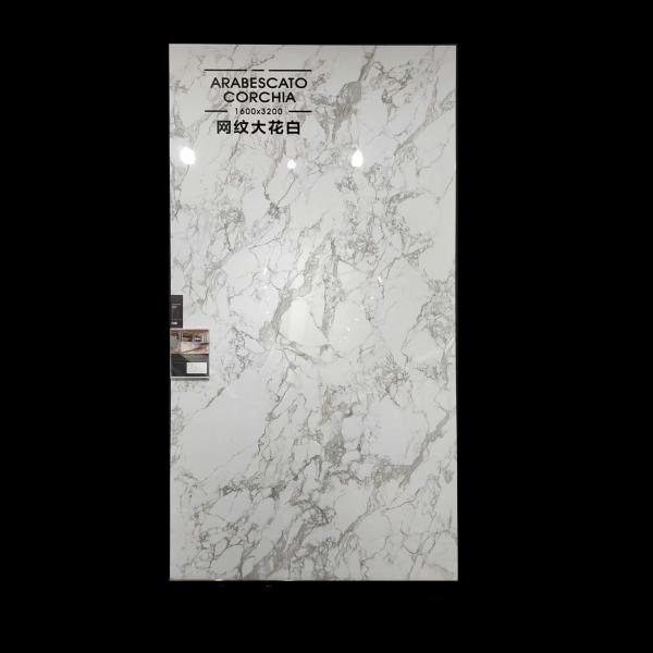 Quality 1200x2400mm Large Size Porcelain Polished Glazed Marble Floor Tile for Living for sale