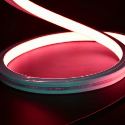China 10W IP67 RGB Silicone Neon RGB LED Strip 12mm x 12mm Top Bend for sale