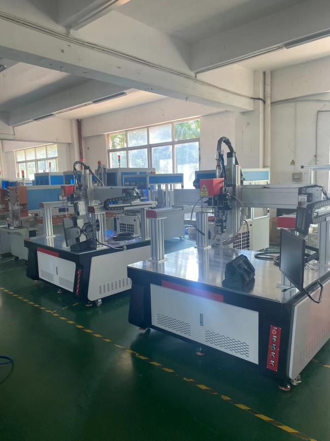 Close-up of laser welding process