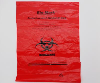 China HDPE LDPE PP Lab Medical Waste Bag Red Biohazard Bags Autoclavable à venda