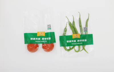 China Transparent Fruit Vegetables OPP Packaging Bag Breathable With Hang Hole for sale