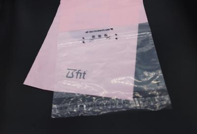 China Boutique Clothes Print Shipping Packaging Bags Plastic Pink Mailing Envelope Zipper Top en venta