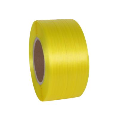 China Yellow Polypropylene Plastic Strapping 5mm Width Packing Strip 1.2mm Thickness for sale