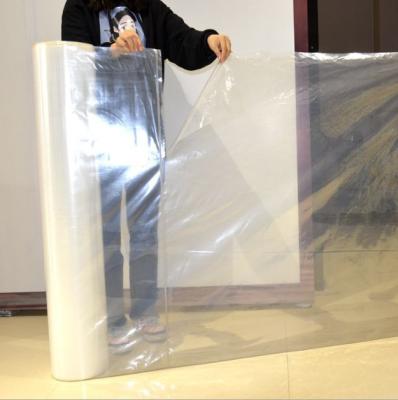 China Soft PE Film Roll Wrapping Transparent 100cm Width 30Kg For Mattress Packaging for sale