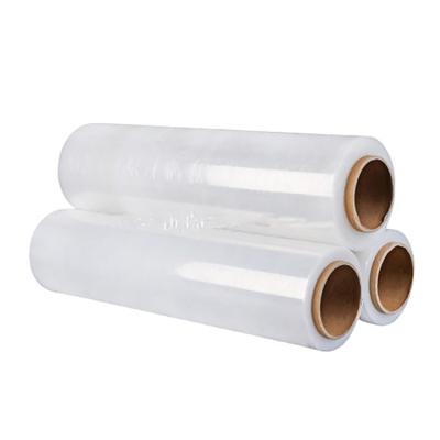 China 20 Mic Transparent Wrap Stretch Film Roll Lldpe 52MPa Tensile For Luggage Packing for sale
