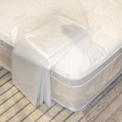 China 5 Mil Plastic Mattress Storage Bag Polyethylene Transparent Protector For Moving for sale