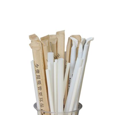 China Biodegradable Disposable PLA Straw Plastic Drinking Straws For Hot Drinks for sale