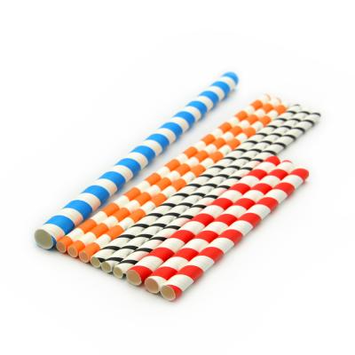 China Coloured Decorative Biodegradable Paper Drinking Straws 6mm 8mm 10mm for sale