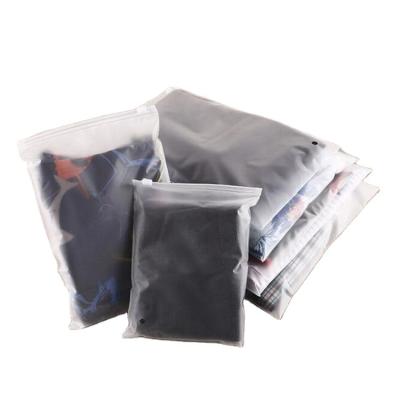 China Plastic Custom Poly Packaging Bag Frosted Slider Zipper For Clothing for sale