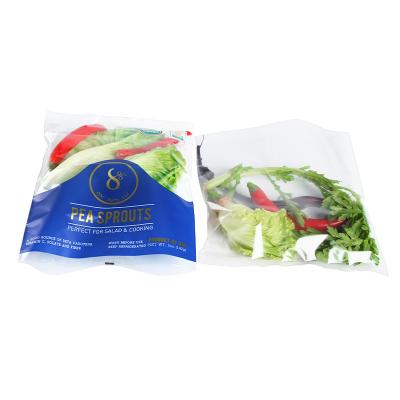 China Transparent Bopp Packaging Pouches Salad Fruits Anti Fog Plastic Bags for sale