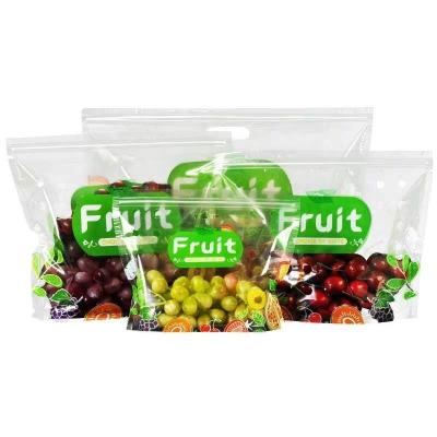 China Ziplock OPP Fresh Vegetable Plastic Packaging Bags Reusable Customized for sale