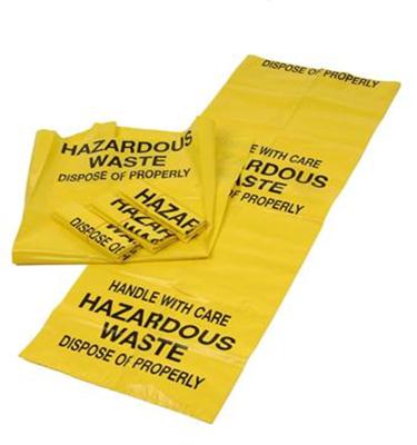 China HDPE / LDPE Yellow Autoclavable Biohazard Bag Disposable For Medical Waste for sale
