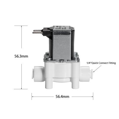 China Meishuo FPD360AM Normally close 6VDC plastic water valve 1/4'' quick connect fitting pulse solenoid valve for water disp en venta