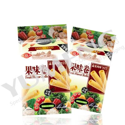 China Child Resistant Biscuits Chocolate Samosa Food Packaging Pouch With Zipper for sale