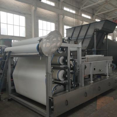 China Stainless Steel Slurry Dewatering Equipment , 10m3/h Belt Press Wastewater Treatment for sale