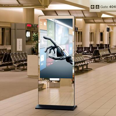China Floor Standing Tailored Touch Mirror Digital Signage Kiosk 1209.6*680.4mm for sale