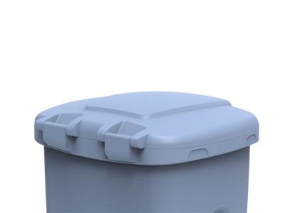 中国 LLDPE の回転成形品単一壁のふたの耐摩耗性が付いている 150L のゴミ箱 販売のため