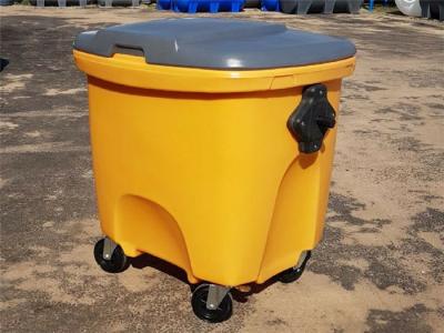 China Corrosion Resistance LLDPE Rotomolded Part Single Wall Lid 150L Waste Bin for sale